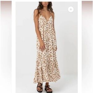 Rhythm Classic Tierred Midi Dress Golden